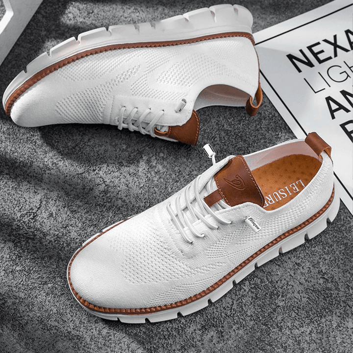 Andningsaktiva och extra sköna sneakers för herr i minimalistisk design – Elias