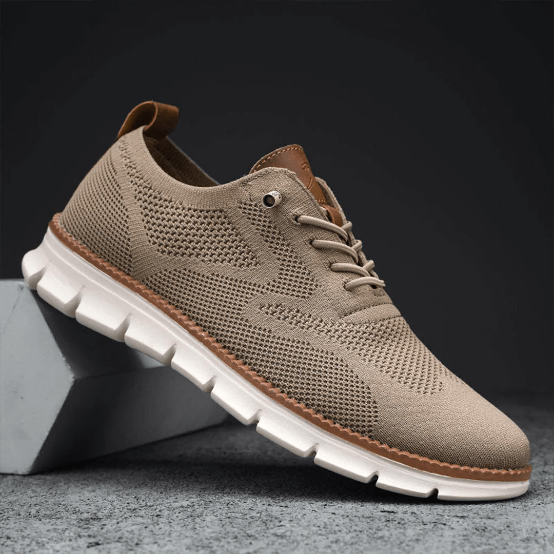Andningsaktiva och extra sköna sneakers för herr i minimalistisk design – Elias