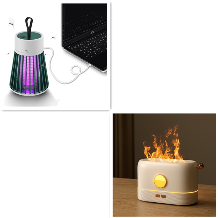 Kompakt flamdiffusor via USB med vattentank på 200 ml