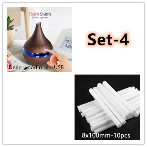 LED-aromdiffusor med fin ultraljudsdimma, kompakt format