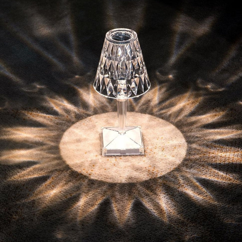 Kristallbordslampa med touchstyrning - LumeCrystal