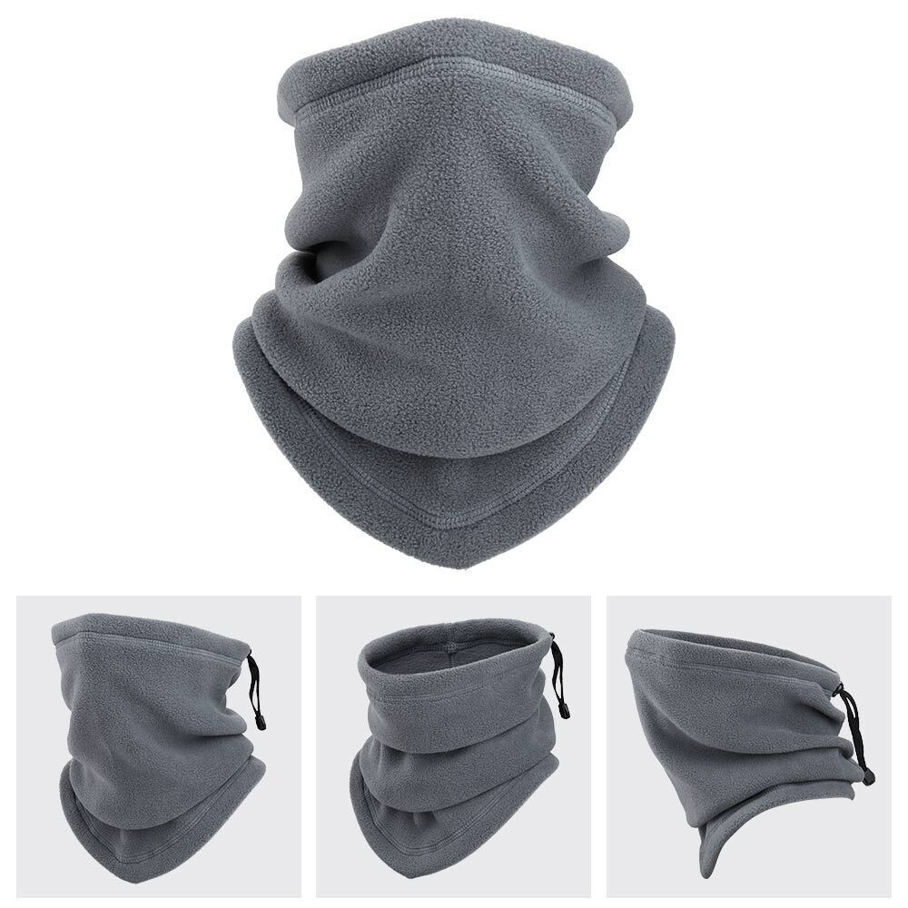 Fleece-halsvärmare med dragsko – täcker hals och halva ansiktet