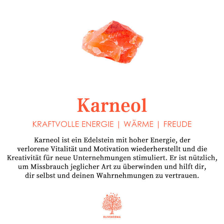 Halsband med pilspets i naturlig karneolkristall - Aeliana