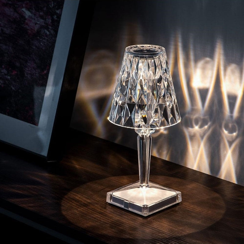 Kristallbordslampa med touchstyrning - LumeCrystal