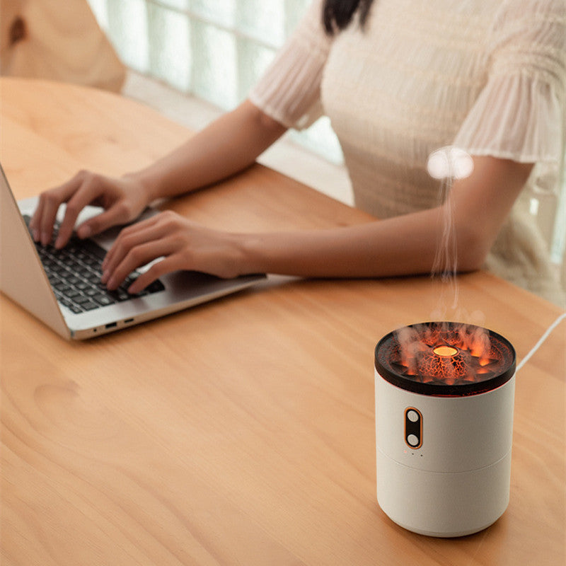 Vulkandiffusor med maneringar, nattlampa och USB-ström