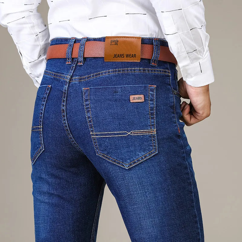 Jeans | Raka, avslappnade stretchjeans