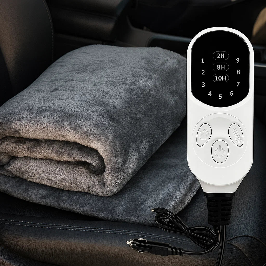 Elektrisk bilfilt 12V med timer och nio lägen