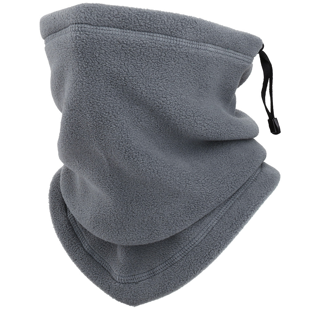 Fleece-halsvärmare med dragsko – täcker hals och halva ansiktet