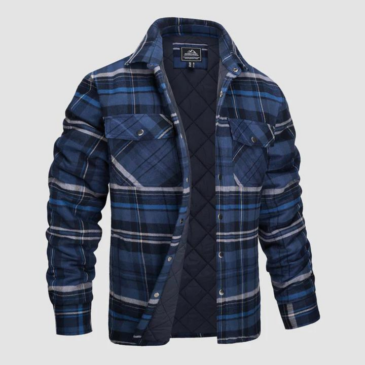 Rutig skogshuggarjacka för herr med varmt foder – Magnus