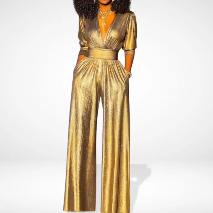 Jumpsuit dam – enfärgad, bekväm, kvällskläder