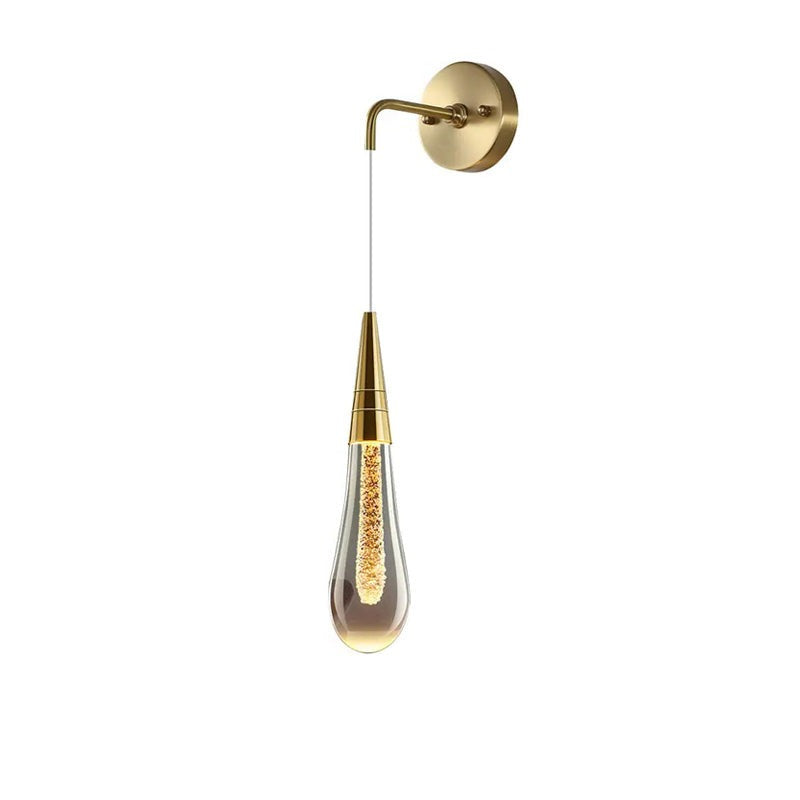 Vägglampa i droppform med varm glans - Solena