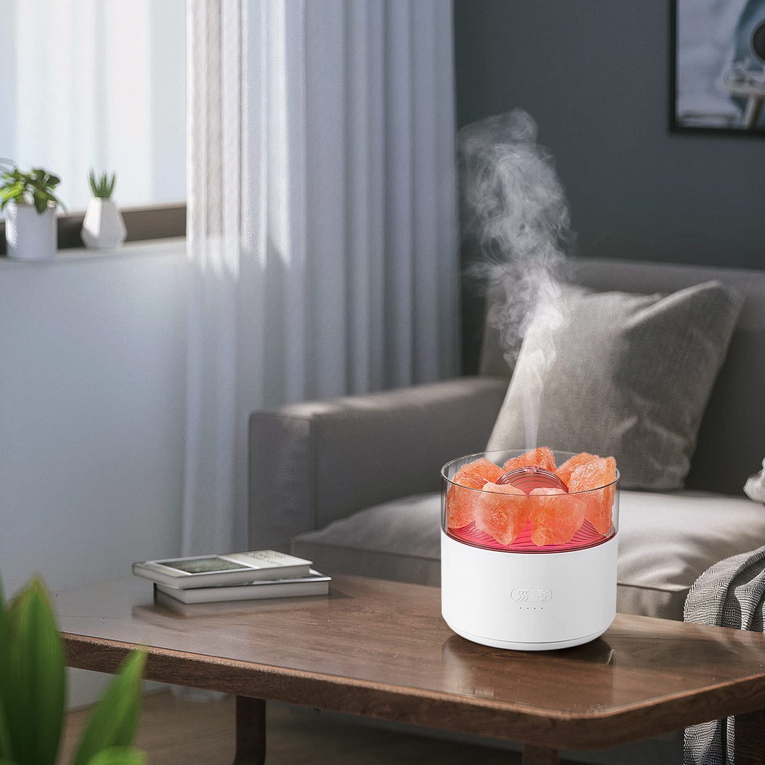 Aromdiffusor med saltkristall, 7 LED-färger och 2 lägen