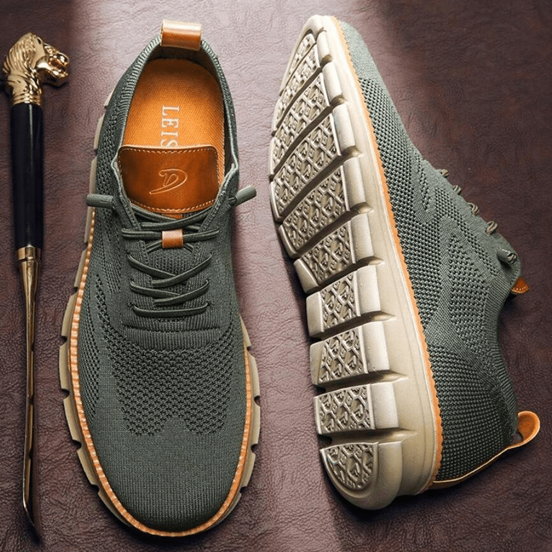 Andningsaktiva och extra sköna sneakers för herr i minimalistisk design – Elias
