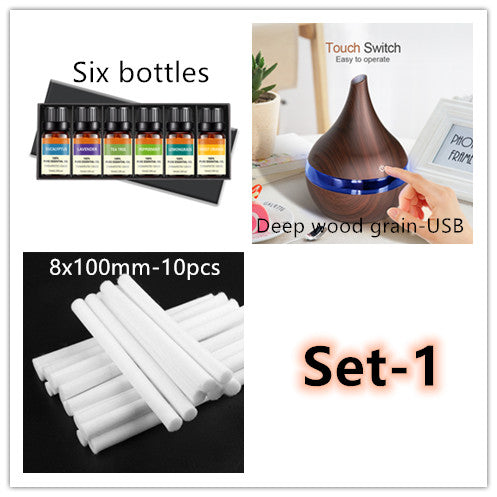 LED-aromdiffusor med fin ultraljudsdimma, kompakt format