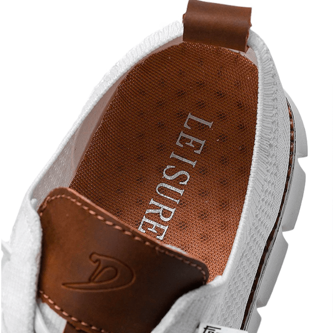 Andningsaktiva och extra sköna sneakers för herr i minimalistisk design – Elias
