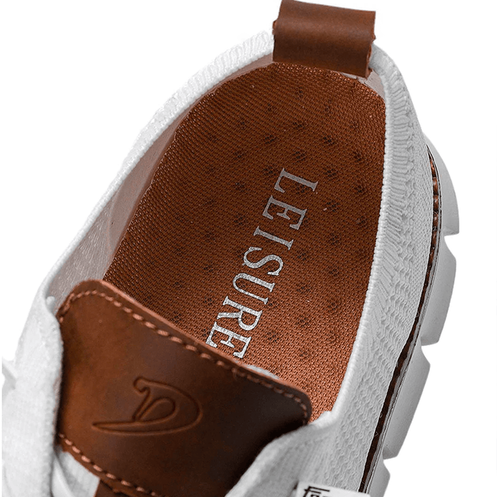 Andningsaktiva och extra sköna sneakers för herr i minimalistisk design – Elias