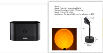 Aromdiffusor med flameffekt, lugn eller livlig låga