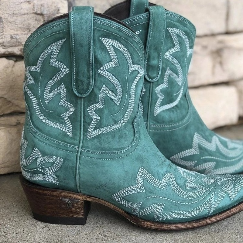 Broderade cowboyboots i läder – Dakota Höstedition