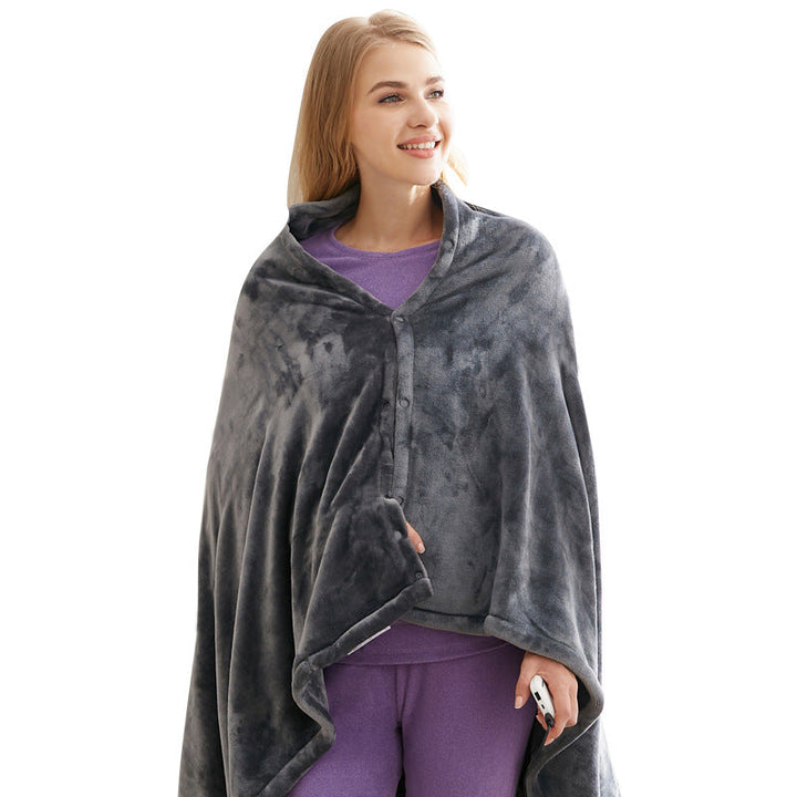 Uppvärmd sjalfilt av korallfleece, 150 x 85 cm med 3 lägen
