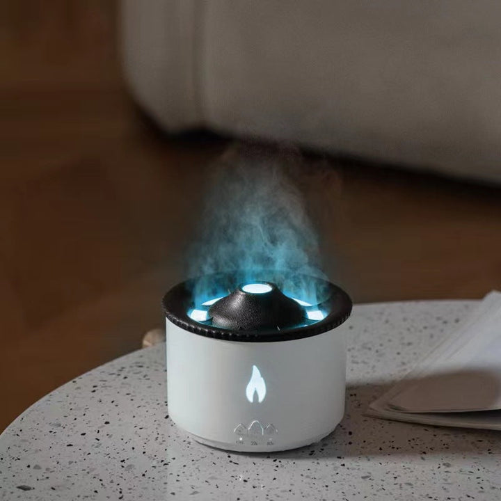 Vulkan aromdiffusor med maneringar och flammeffekt, 350 ml