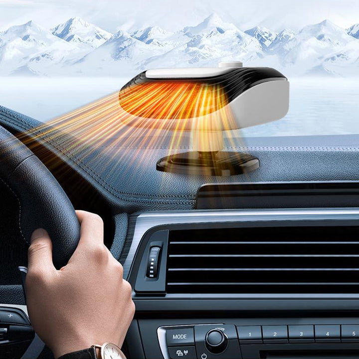 Kompakt bilvärmare med 360° vridbarhet och snabb värme