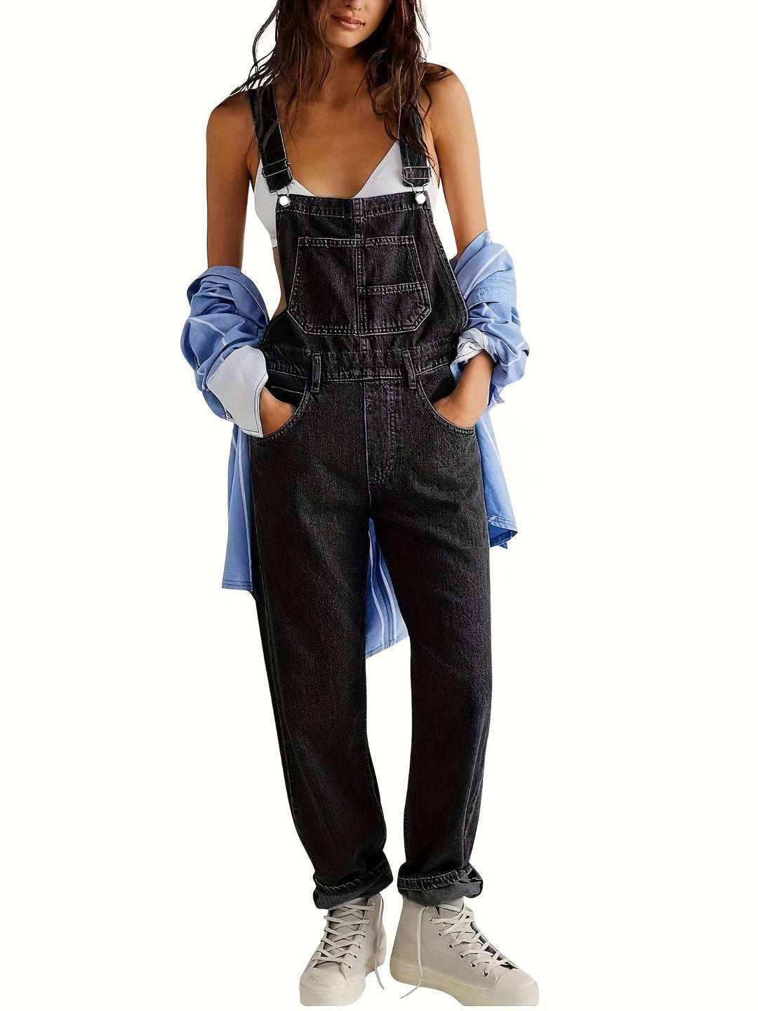 Stilig jumpsuit i denim för dam till varje dag - CityEase