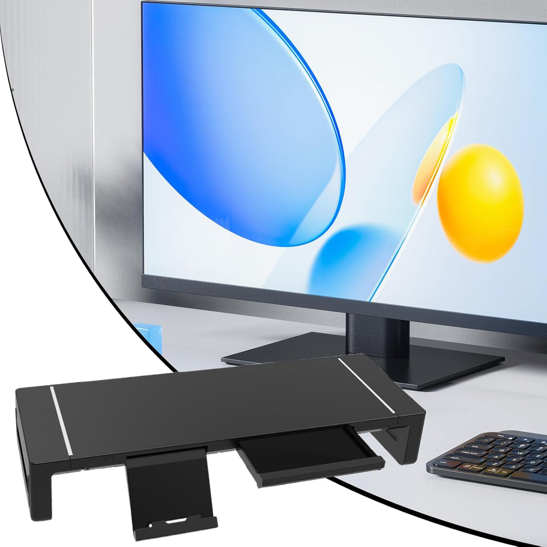 Elevation justerbart monitorställ med låda – Stravon