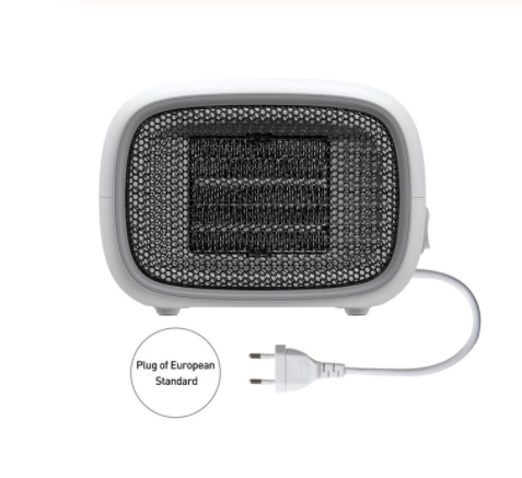 Mini keramisk värmare 500 W, varm inom 3 sekunder
