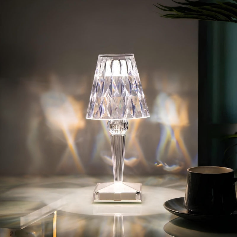 Kristallbordslampa med touchstyrning - LumeCrystal
