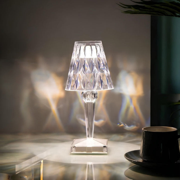 Kristallbordslampa med touchstyrning - LumeCrystal