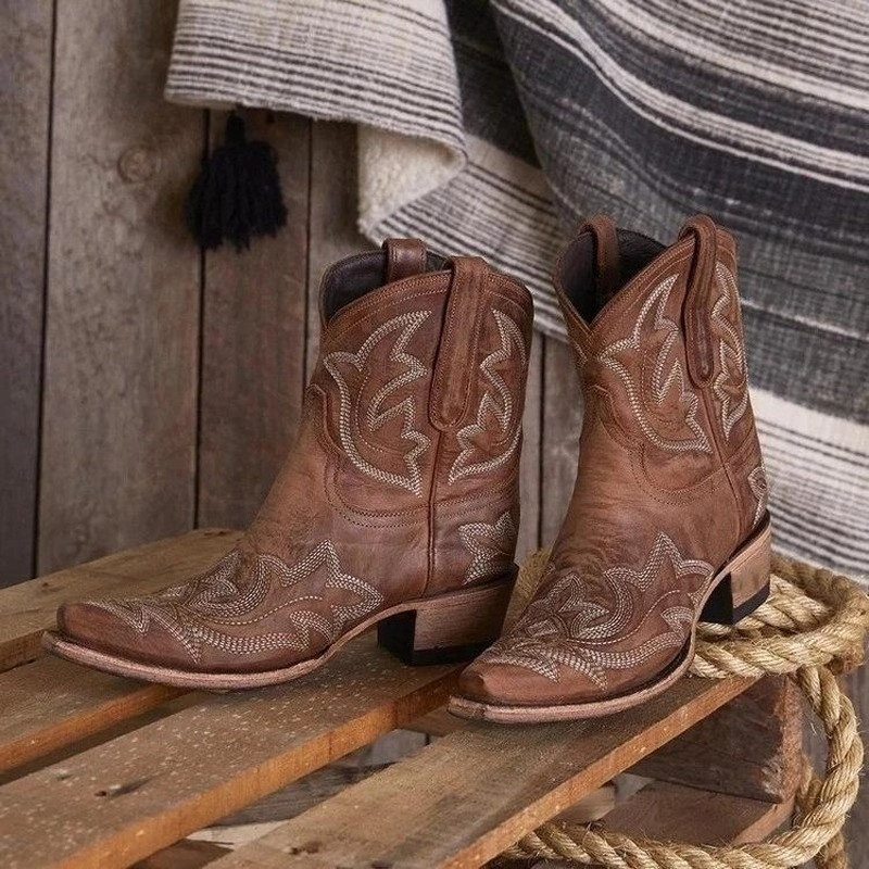 Broderade cowboyboots i läder – Dakota Höstedition