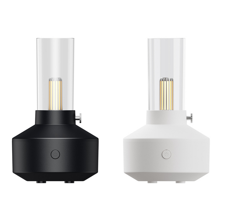 Retro aromdiffusor med glödtrådslampa och ljuseffekt som levande ljus