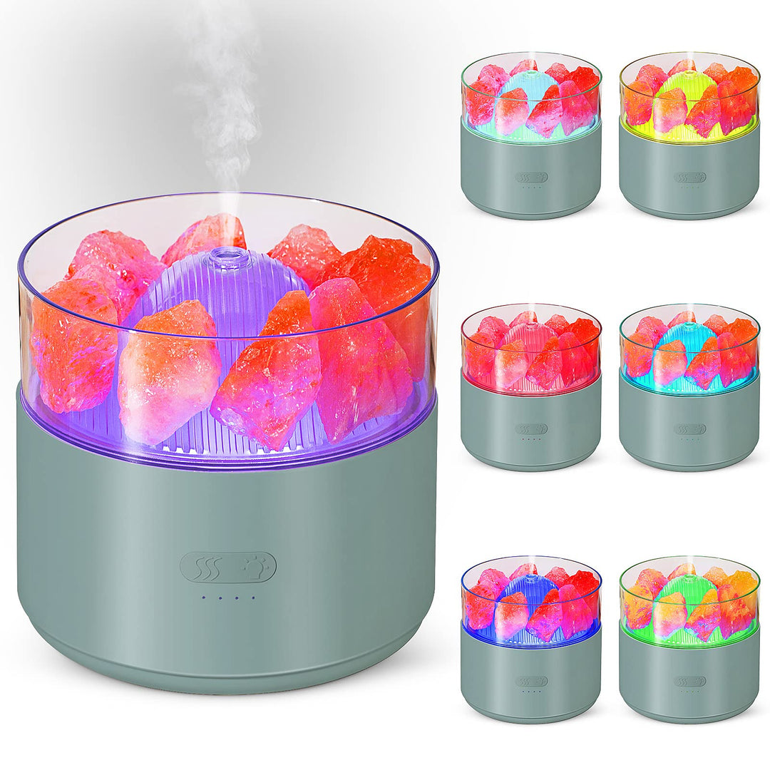 Aromdiffusor med saltkristall, 7 LED-färger och 2 lägen