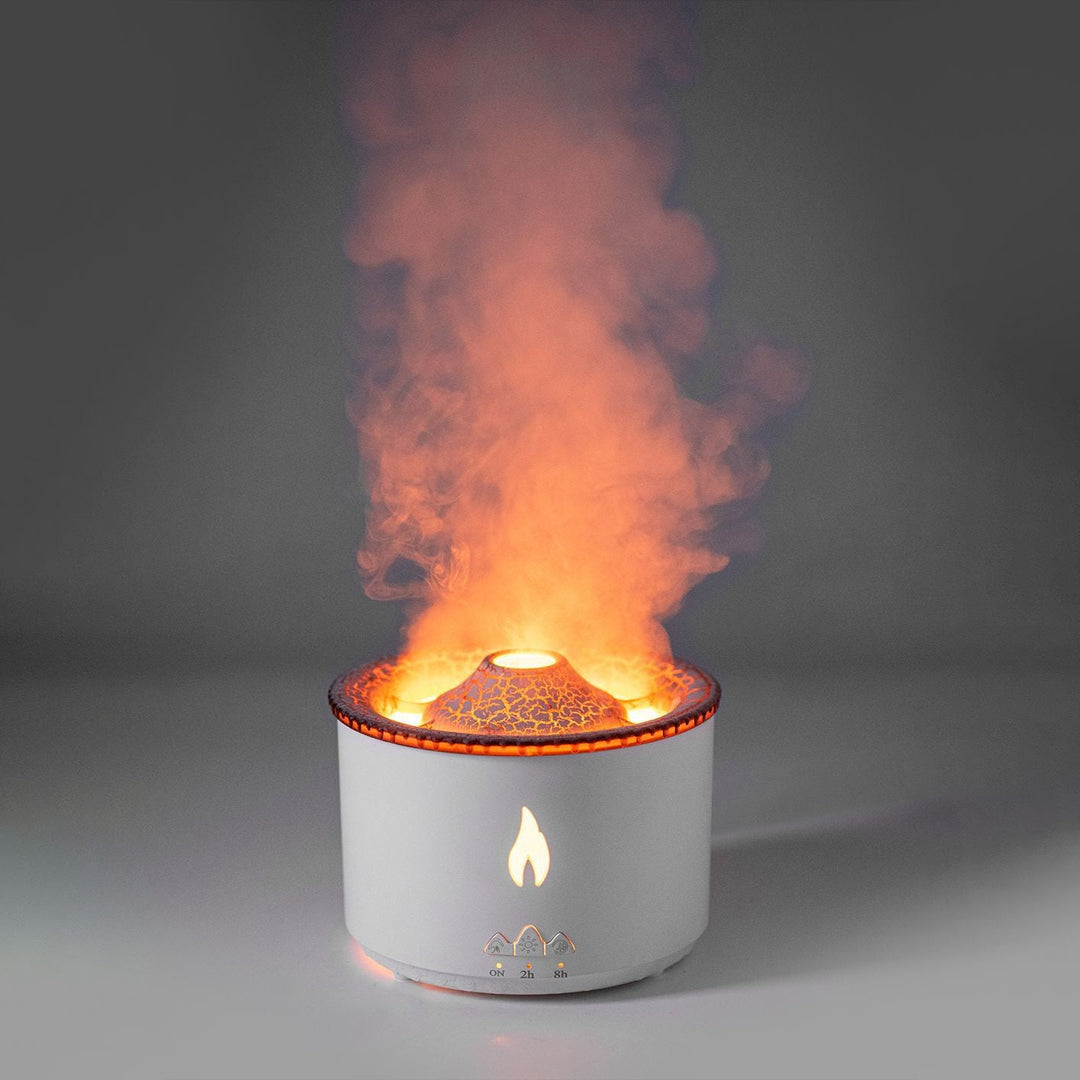 Vulkan aromdiffusor med maneringar och flammeffekt, 350 ml