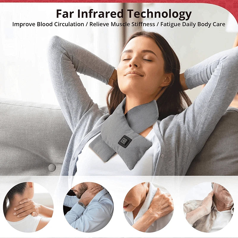 Uppvärmd halsduk i mjuk fleece med tre värmelägen