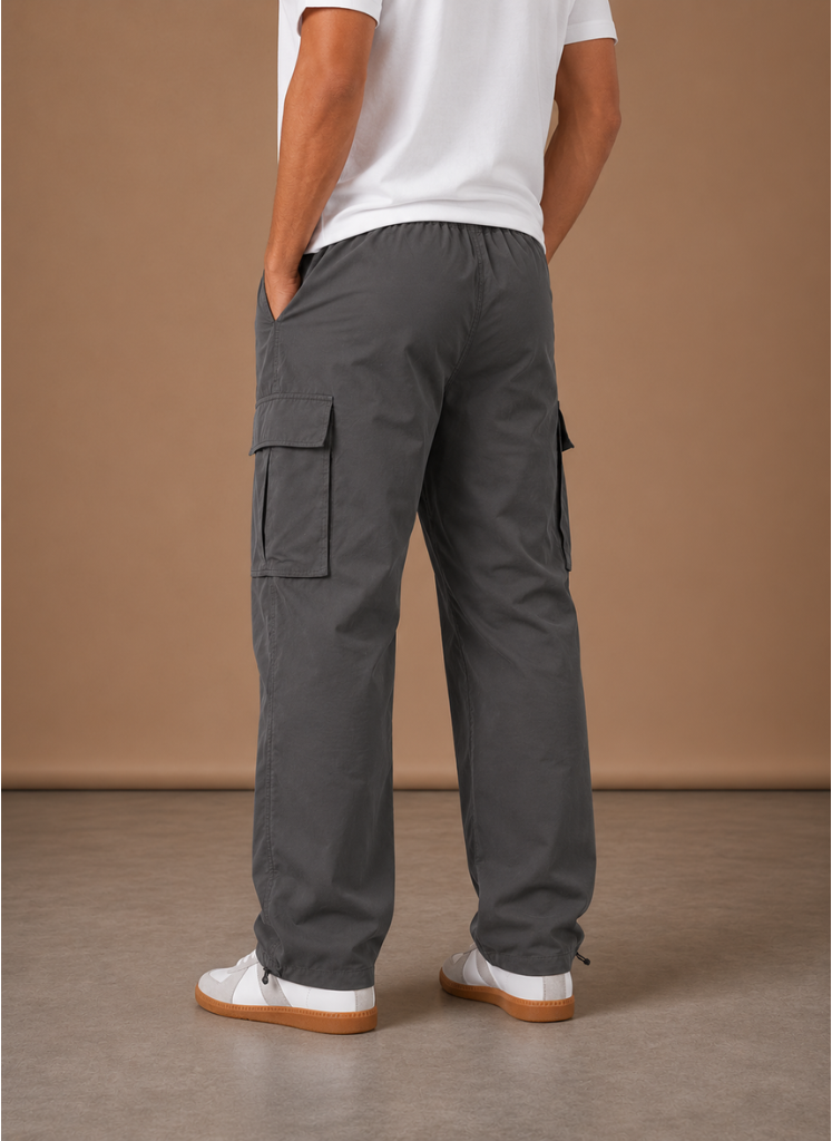 Cargobyxor herr, relaxed fit, raka ben