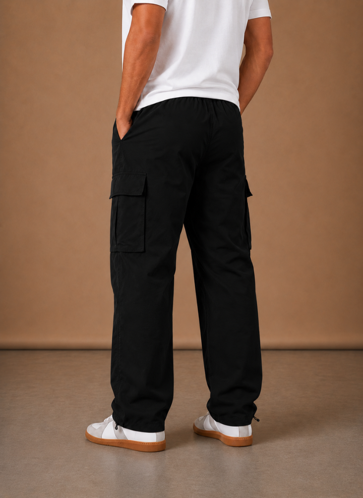 Cargobyxor herr, relaxed fit, raka ben