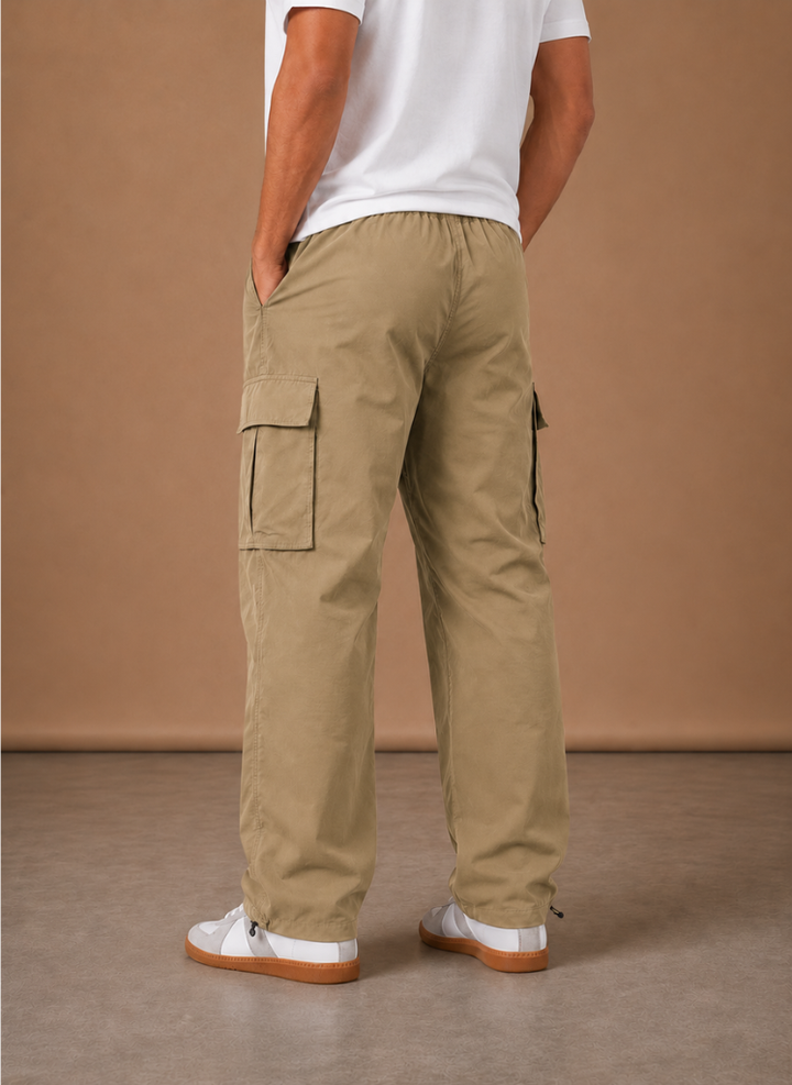 Cargobyxor herr, relaxed fit, raka ben