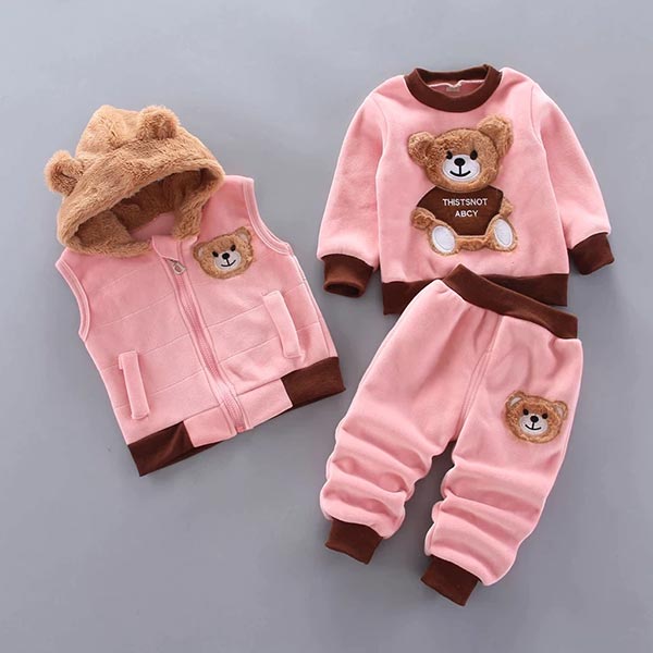 Tredelat set för baby och småbarn med björnmotiv – BearHugs