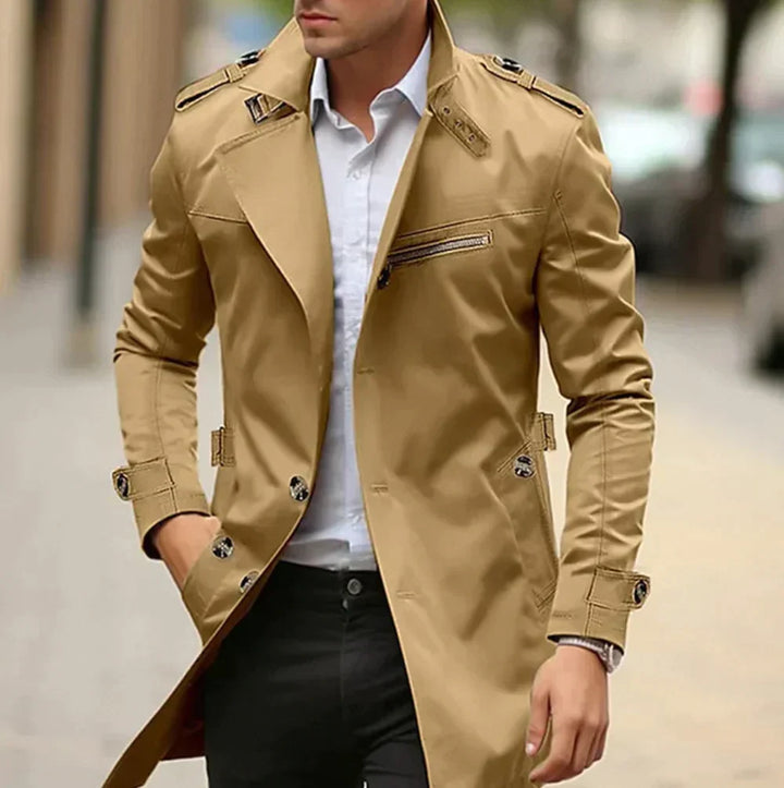 Klassisk trenchcoat för herr till hösten – Fabrizio