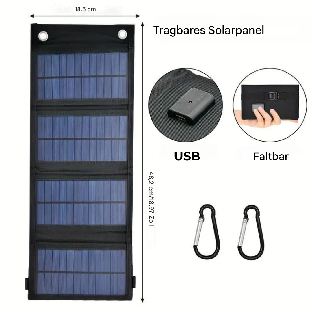 Hopfällbar solcellsladdare - SolarMate