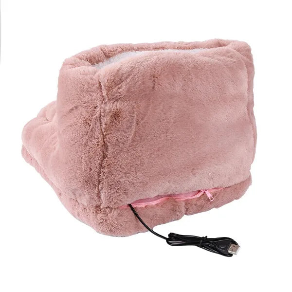 Elektrisk fotvärmare med USB och mjuk fleece, 3 lägen
