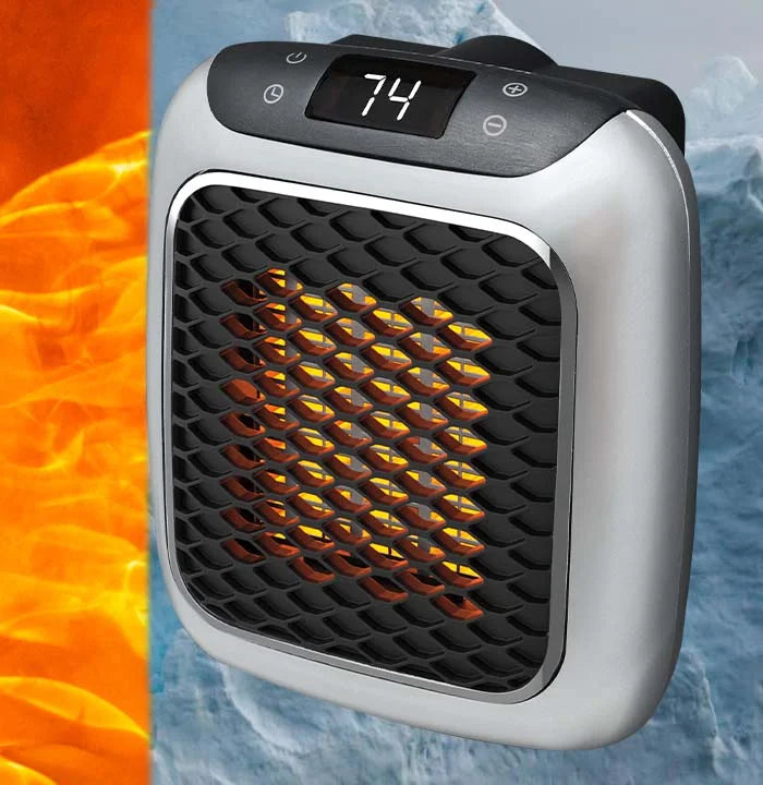 Kompakt elvärmare 800 W med timer