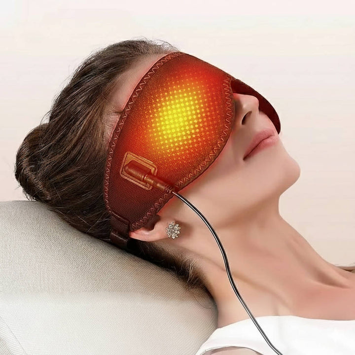 Uppvärmd ögonmask med tre värmelägen, vibration och timer