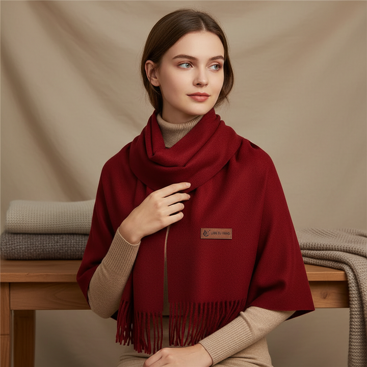 Stor kashmirscarf i extra format - Cashluxe