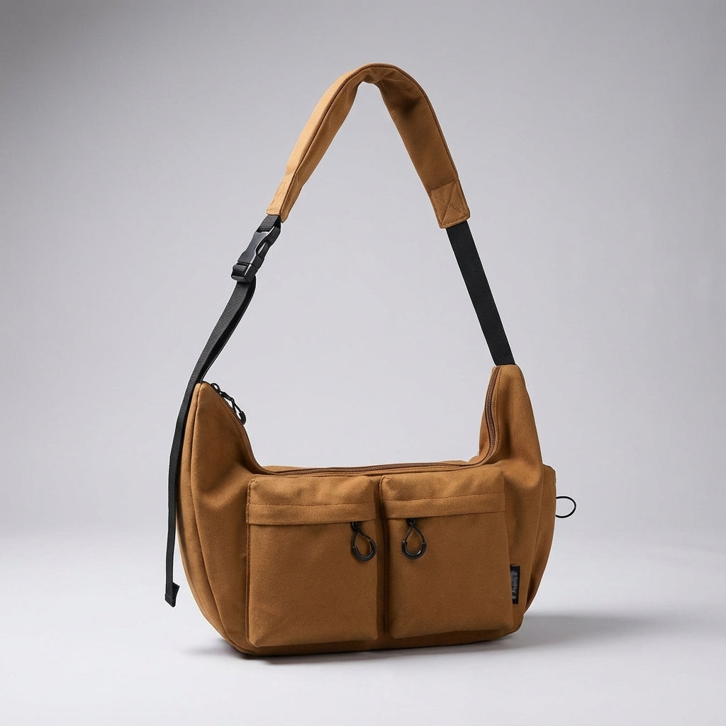 Stor crossbody-väska i canvas - UrbanLoom