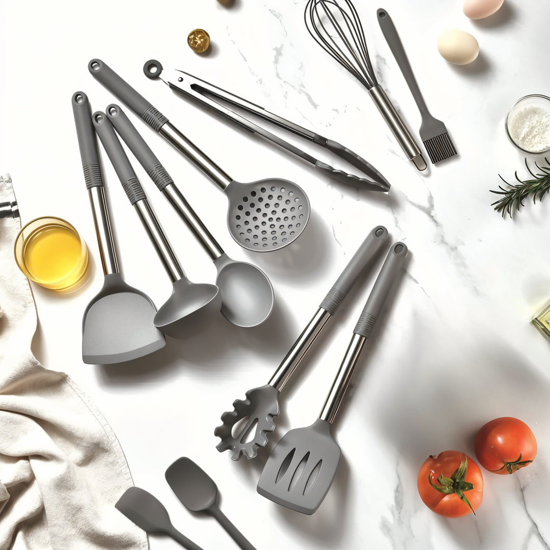 12-delat köksredskapsset i silikon – Culinara Pro
