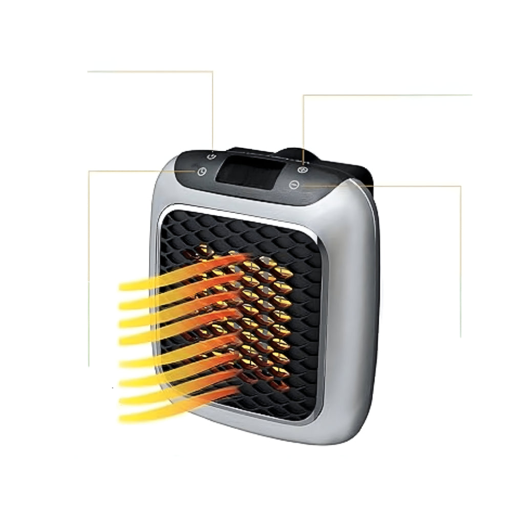 Keramisk väggvärmare med termostat 16–32 °C
