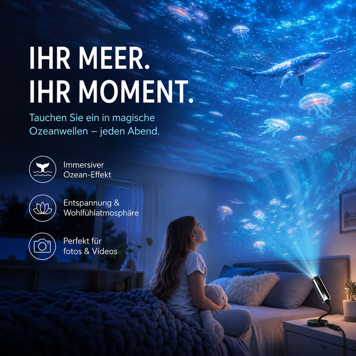 Stjärnprojektor nattlampa med 10 utbytbara bildplattor, USB-driven