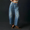 Lediga vida jeans för dam – bekväm stretchdenim, ledig byxa för daglig användning